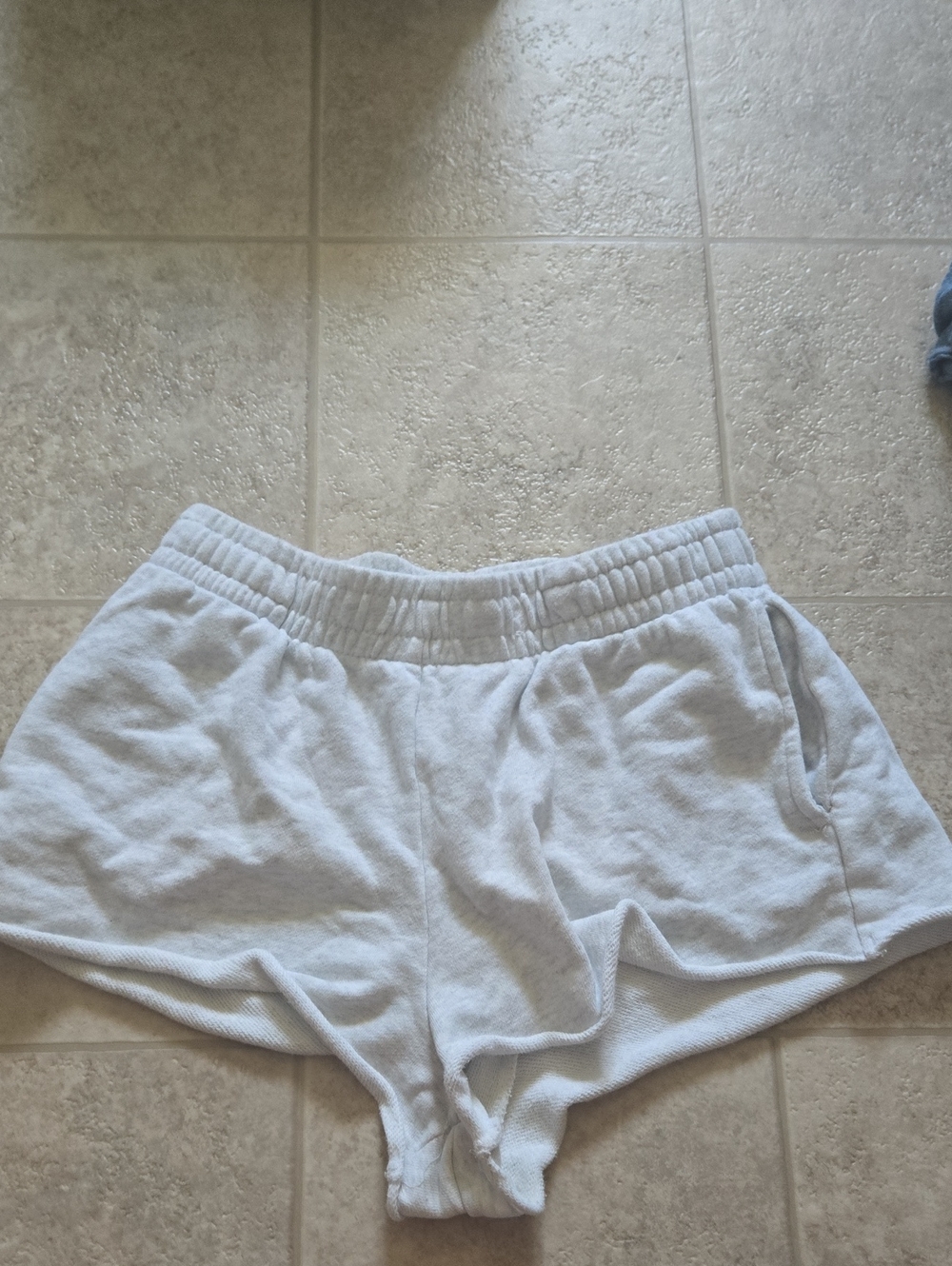 Garage White Knit Athletic Lounge Shorts